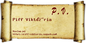 Piff Viktória névjegykártya