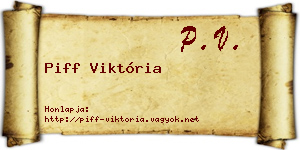 Piff Viktória névjegykártya